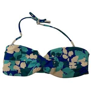 Gap Body Women's Size Small S Bikini Top Blue Floral - EUC